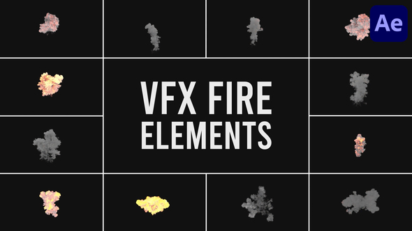 VFX Fire Elements for After Effects alt
