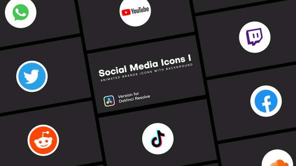 Social Media Icons I | DaVinci Resolve