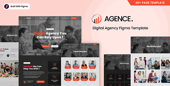 Agence – Digital Agency Figma Template – 0 Sold!