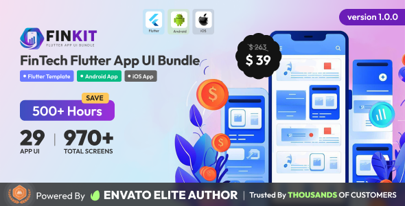 FinKit - FinTech Flutter App UI Bundle