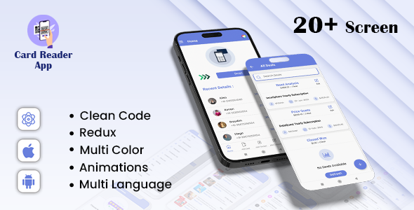 CardReader App - Business Card Scanner | Visiting Cards Reader React Native iOS/Android App Template