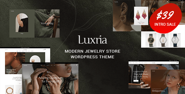 Luxria - Modern Jewelry StoreTheme