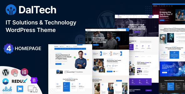 Daltech – IT Solutions & Technology WordPress Theme – 0 Sold!