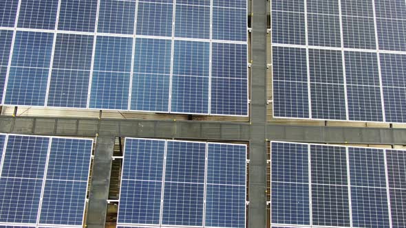 Solar cells on top of a city building