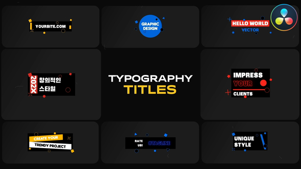 Typography Titles for DaVinci Resolve