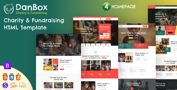 Danbox – Charity & Fundraising HTML Template – 0 Sold!