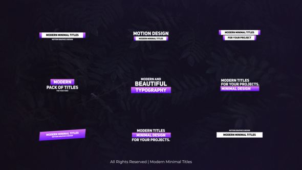 Modern Minimal Titles alt