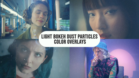 light Bokeh Dust Particles Color Overlays