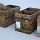 4 Vintage Wooden Crates - 3DOcean Item for Sale