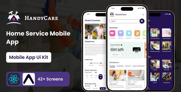 Homecare | Home Service Mobile App | React Native Template