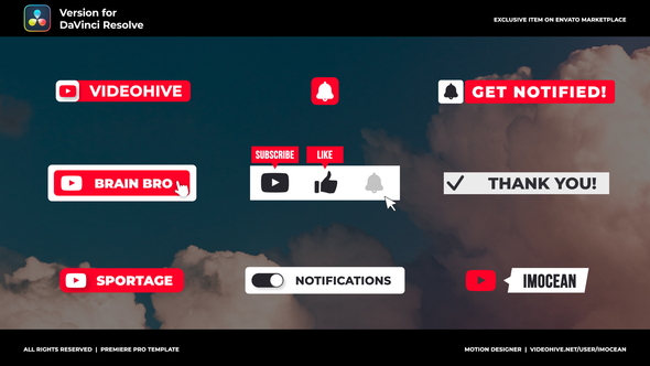 Subscribe Buttons | DaVinci Resolve