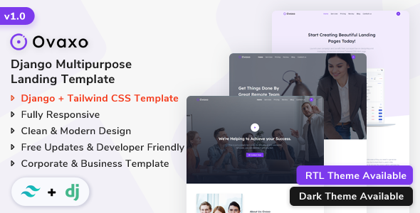 Ovaxo - Multipurpose Business Template (Django + Tailwind CSS)