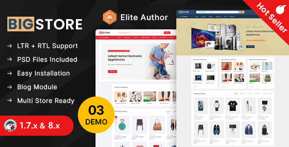 BigStore - Online Mega Store Prestashop 1.7 & 8.x Responsive Theme