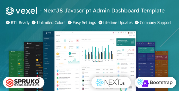 Vexel - Nextjs javascript Template Dashboard