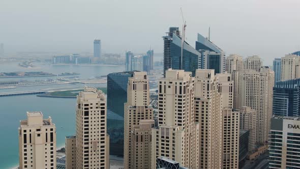 Massive Skyscraper of Dubai Marina and Palm Jumeirah in the Background