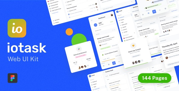 IOTask - Multipurpose Dashboard UI Kit for Figma