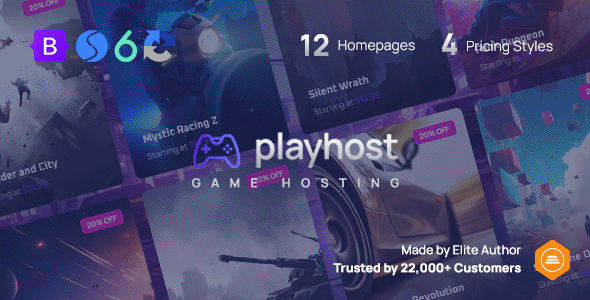 Game Hosting Server Website Template - Playhost