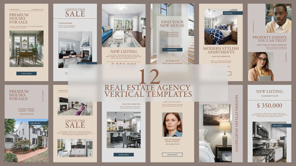 Real Estate Vertical Video Templates Pack