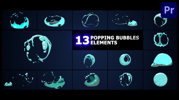 Popping Bubbles Elements | Premiere Pro MOGRT