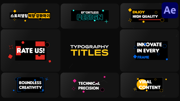 Typography Titles for After Effects