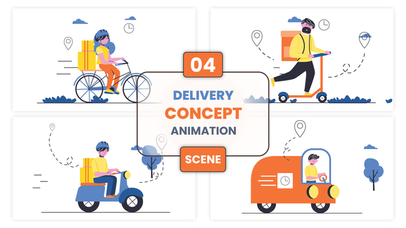 Delivery Concept Animation Scene