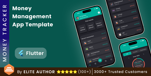 Money Management App Template in Flutter | Finance App Template in Flutter | MoneyTracker