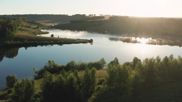 Lake at Dawn in Russia