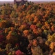 Aerial Drone Holy Hill Basilica Wisconsin with Fall Colored Trees in Forest - VideoHive Item for Sale