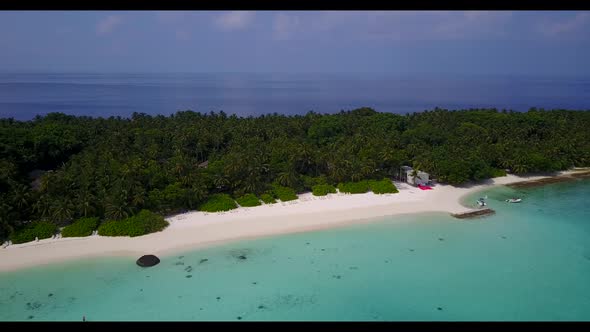 Aerial view travel of tropical sea view beach time by blue lagoon and bright sand background of adve