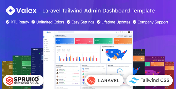 Valex - Laravel Tailwind Admin Dashboard Template