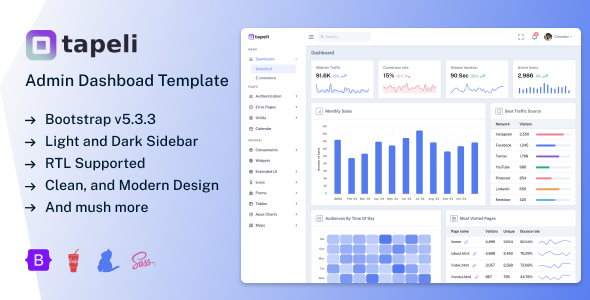 Tapeli - Responsive Bootstrap 5 Admin UI Kit