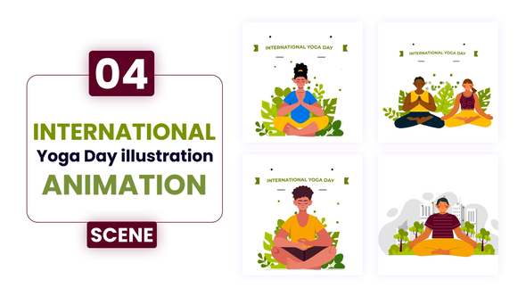 International Yoga Day  Scene Animation