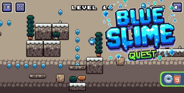 Blue Slime Quest - HTML5 Game (C3p)