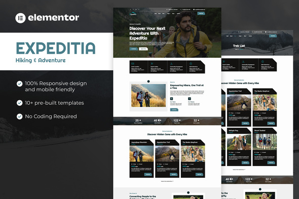 Expeditia - Hiking & Adventure Elementor Template Kit