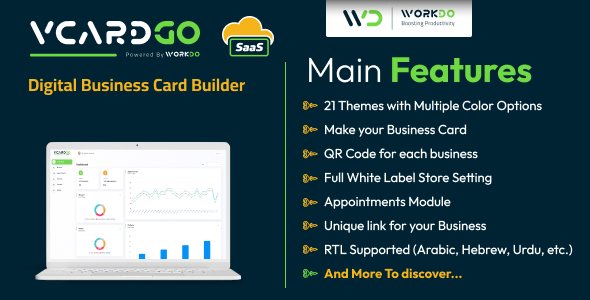 vCardGo SaaS – Digital Business Card Builder