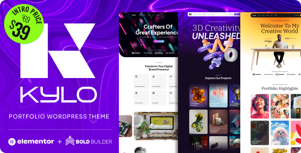 Kylo – Portfolio WordPress Theme – 0 Sold!