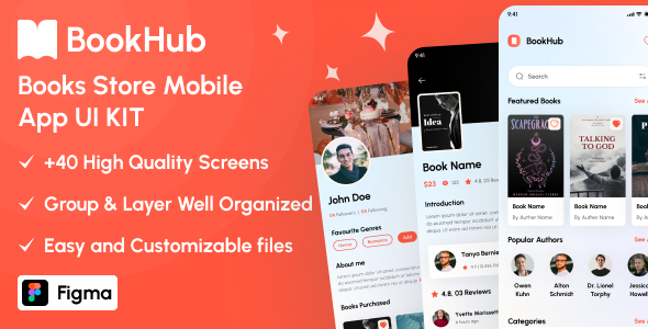 BookHub Store – Figma Online Book Store App – 0 Sold!