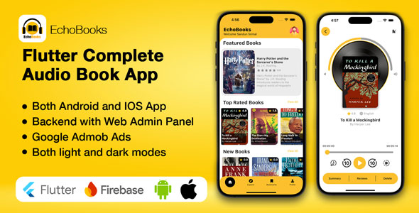 Flutter Audio Book App with Admin Panel - EchoBooks