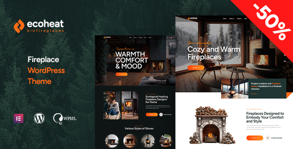 Ecoheat – Fireplace Studio WordPress Theme – 1 Sold!