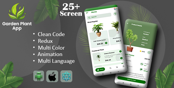 GardenPlants - Buy Nursery Plants | Home Garden Plant | E-comm React Native iOS/Android App Template