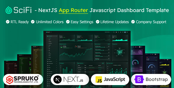 SCIFI - Nextjs App Router Javascript Admin Dashboard Template