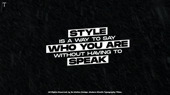 Kinetic Typography Titles alt