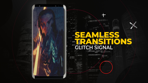 Vertical Glitch Signal Transitions