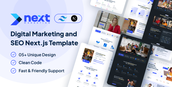 NextPro - Multipurpose React NextJS Tailwindcss Template for Digital Services Agency