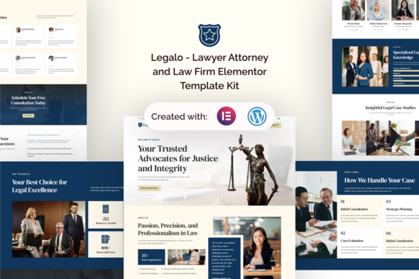 Legalo – Lawyer Attorney and Law Firm Elementor Template Kit – 0 Sold!