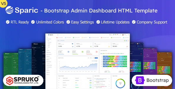 Sparic - Bootstrap Admin Dashboard HTML Template