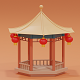 Cartoon Chinese Pavilion 3D model - 3DOcean Item for Sale