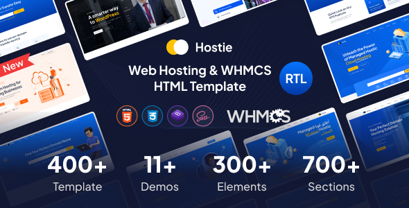 Hostie - Web Hosting & WHMCS HTML Template