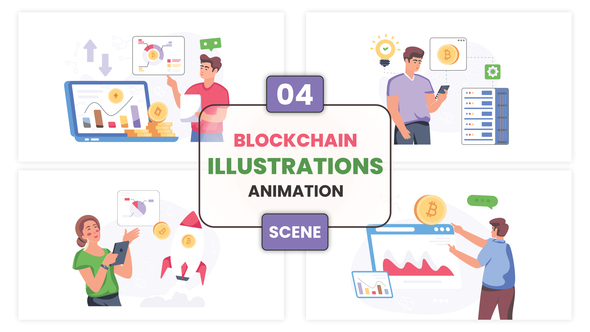 Blockchain Illustrations Animation Scene