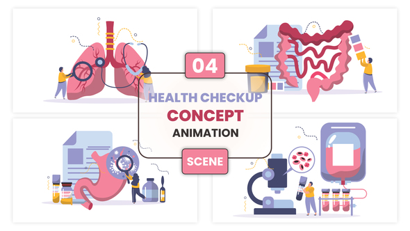 Health Checkup Concept Animation Scene